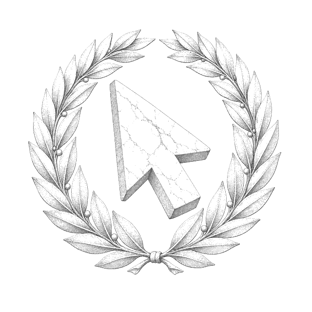 A laurel wreath around a cursor: the last click, crowned
